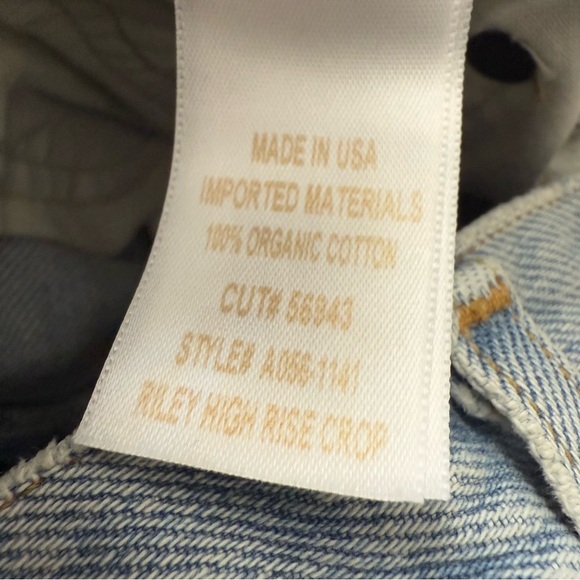 AGOLDE Riley High Rise Straight Crop in Clear Skies Size 26 NWT - Picture 8 of 8